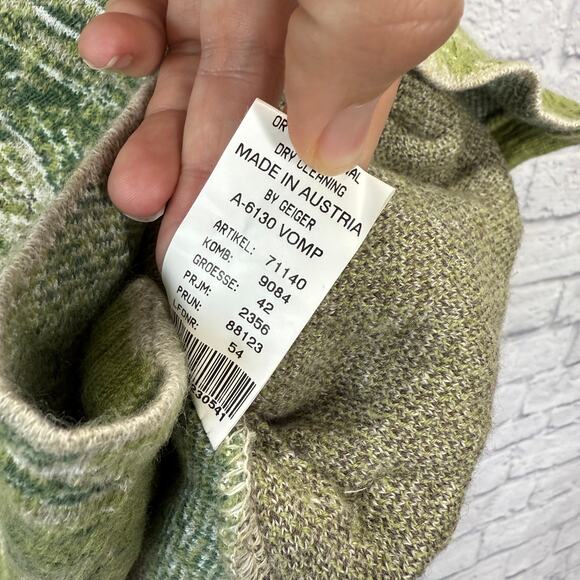 Geiger Womens Blazer Knitted Cardigan Wool Horses Design Size US L EU 42 $430 - Picture 8 of 11